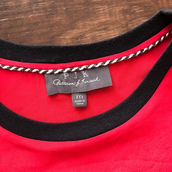 PJK Patterson J Kincaid: Red Silk Blouse - Picture 2 of 3